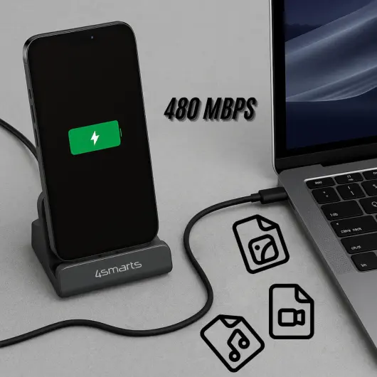 4Smarts VoltDock USB-C Houder met Oplader 60W Grijs afbeelding 6