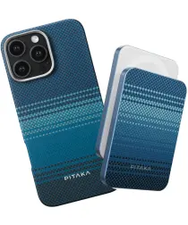 PITAKA Apple iPhone 16 Pro Hoesje met 5.000mAh MagSafe Powerbank Moonrise afbeelding