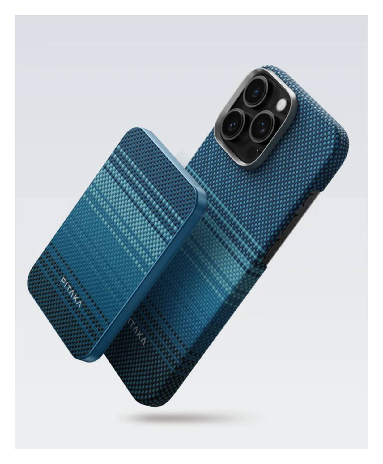 PITAKA Apple iPhone 16 Pro Hoesje met 5.000mAh MagSafe Powerbank Moonrise afbeelding 2