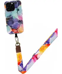 MIO MagSafe Apple iPhone 16 Pro Hoesje met Telefoonkoord Flowers afbeelding