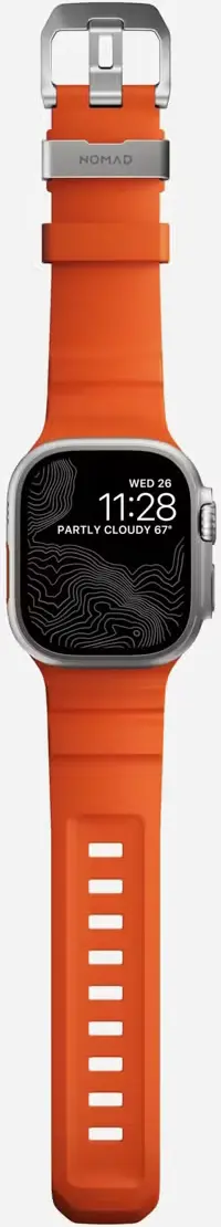 Nomad Rocky Point - Apple Watch Band - 1-10/SE/Ultra - 49/46/45/44/42MM- Oranje afbeelding 2