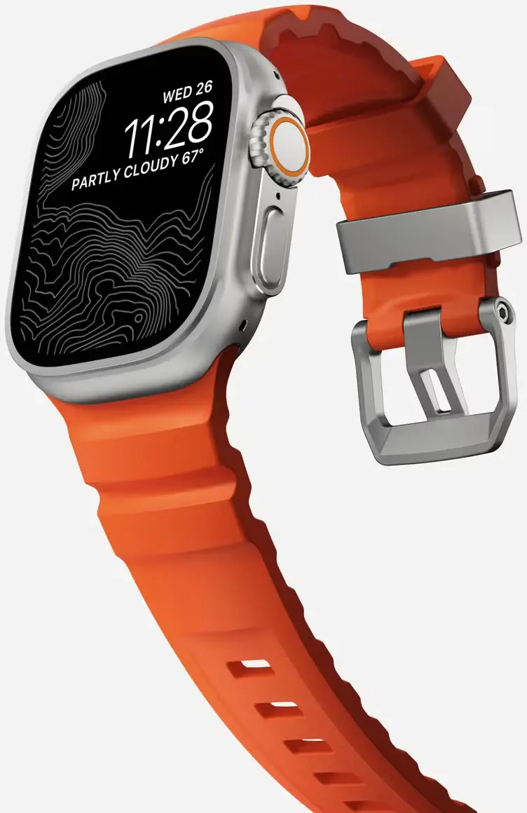 Nomad Rocky Point - Apple Watch Band - 1-10/SE/Ultra - 49/46/45/44/42MM- Oranje afbeelding 3