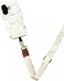 MIO MagSafe Apple iPhone 16 Hoesje met Telefoonkoord White Hearts afbeelding