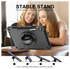Samsung Galaxy Tab S10 FE Plus Hoes Back Cover met Kickstand en Handriem Zwart afbeelding 2