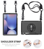 Samsung Galaxy Tab S10 FE Plus Hoes Back Cover met Kickstand en Handriem Zwart afbeelding 5
