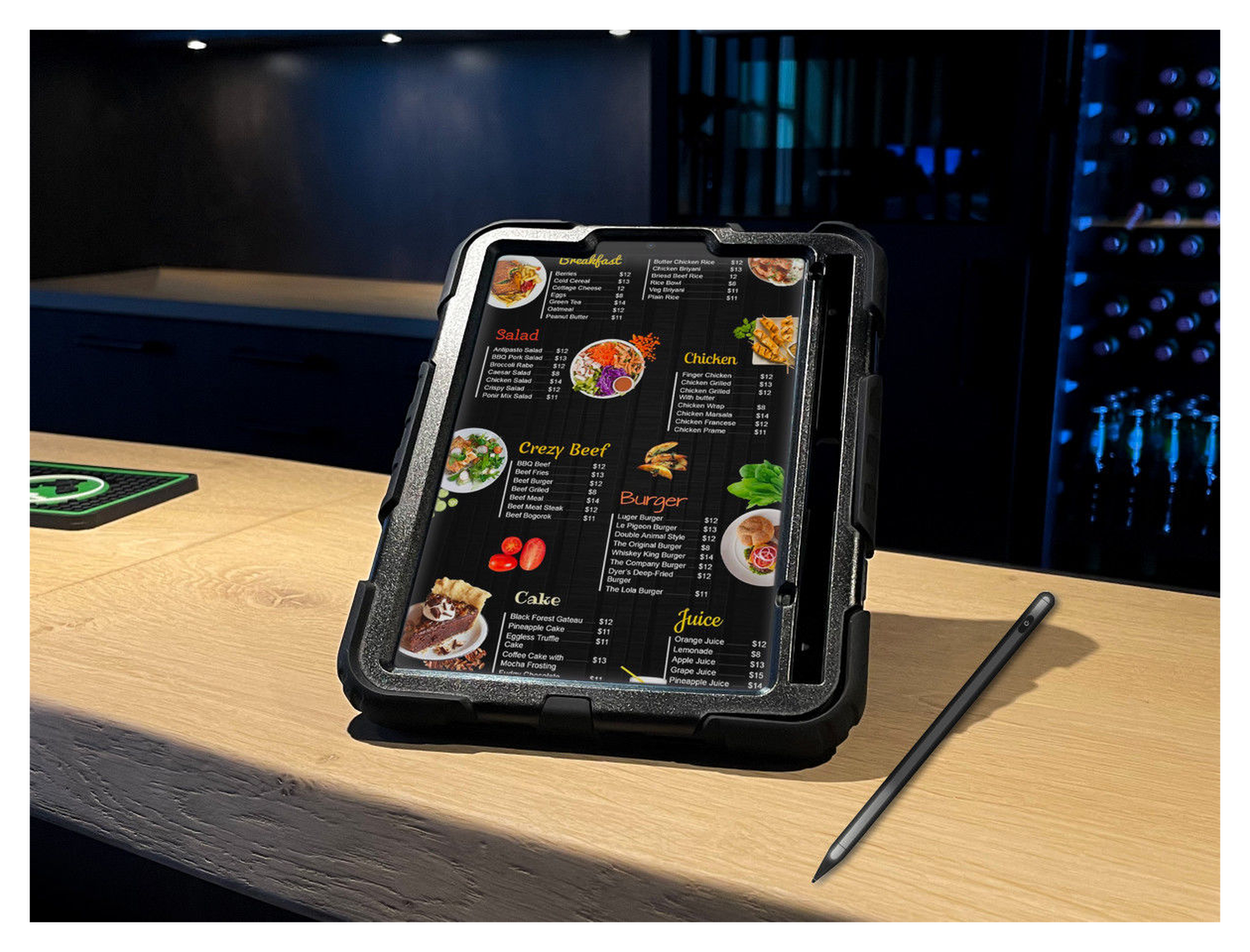 Samsung Galaxy Tab S10 FE Plus Hoes met Screen Protector en Handriem Zwart afbeelding 13