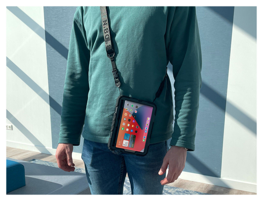 Samsung Galaxy Tab S10 FE Plus Hoes met Screen Protector en Handriem Zwart afbeelding 12