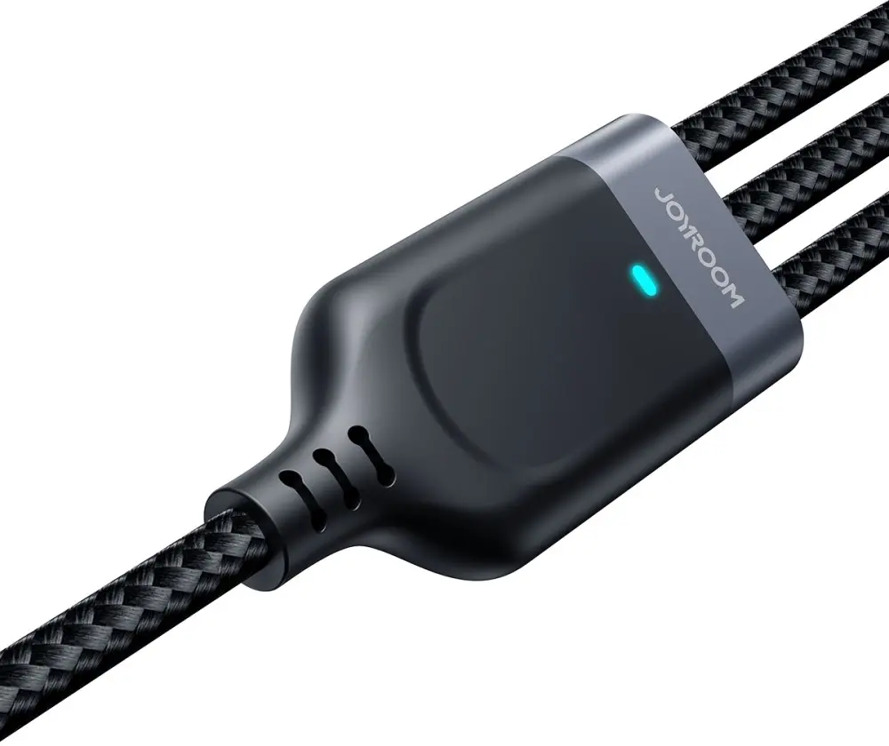 JOYROOM 3-in-1 3.5A Kabel USB-A naar Micro-USB / USB-C / Lightning 2M Zwart afbeelding 7
