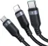 JOYROOM 3-in-1 3.5A Kabel USB-A naar Micro-USB / USB-C / Lightning 2M Zwart afbeelding 2
