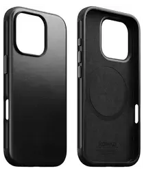 Nomad Apple iPhone 16 Pro Hoesje Modern Leather MagSafe Case Horween Zwart afbeelding