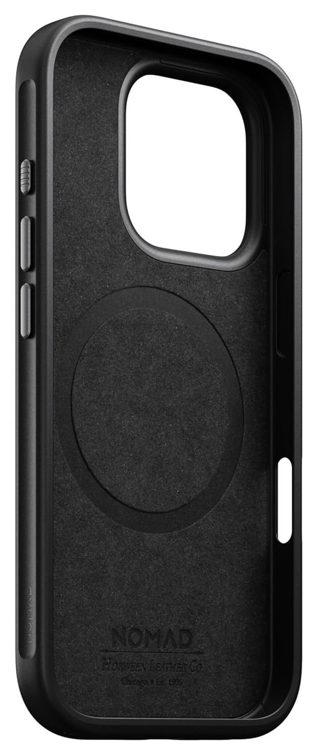 Nomad Apple iPhone 16 Pro Hoesje Modern Leather MagSafe Case Horween Zwart afbeelding 9