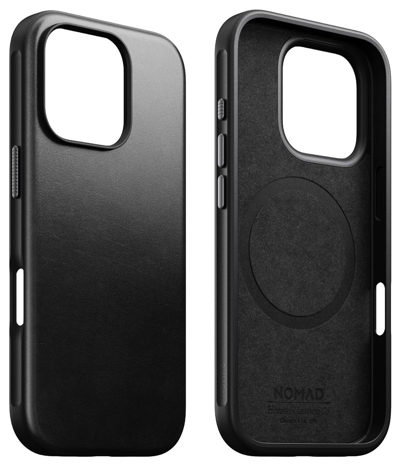 Nomad Apple iPhone 16 Pro Max Hoesje Modern Leather MagSafe Case Horween Zwart afbeelding 1
