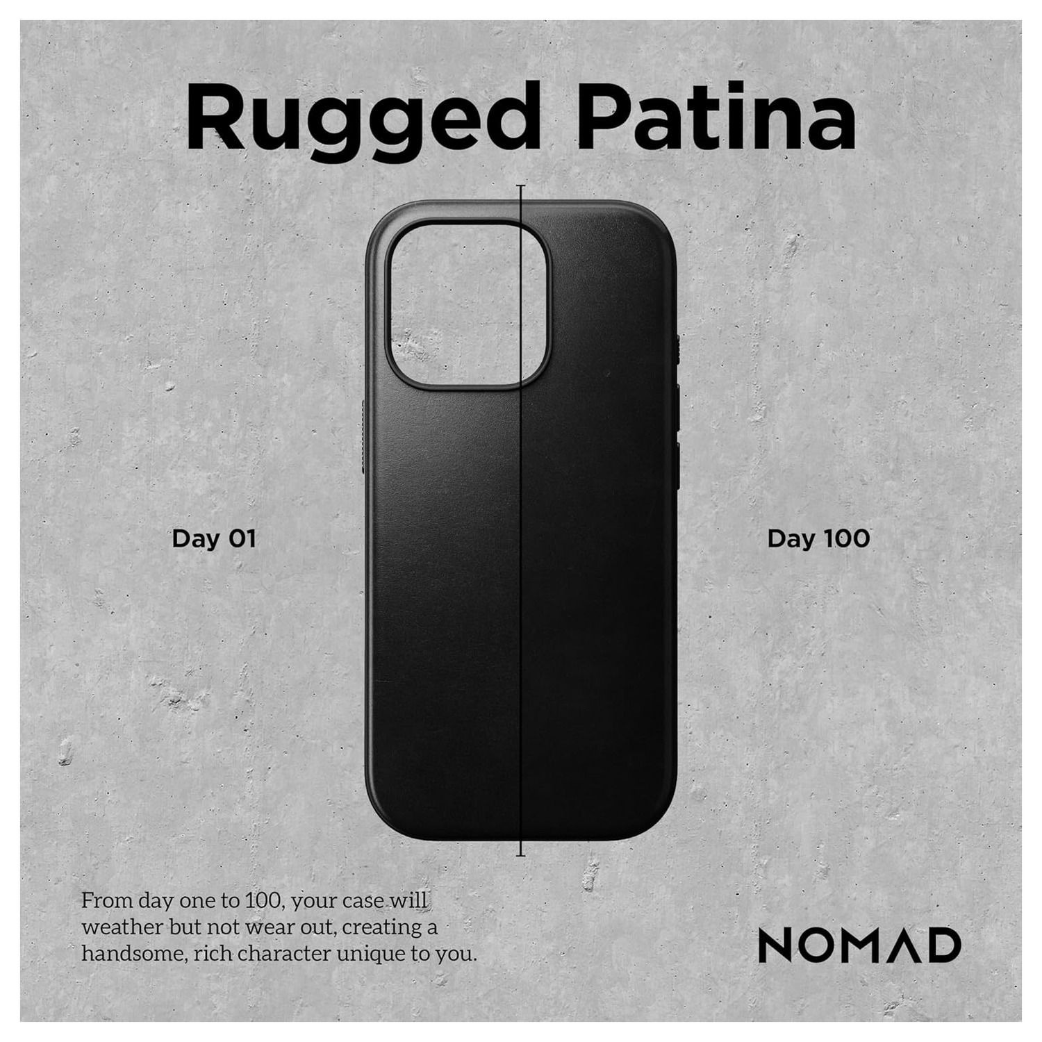 Nomad Apple iPhone 16 Pro Max Hoesje Modern Leather MagSafe Case Horween Zwart afbeelding 2