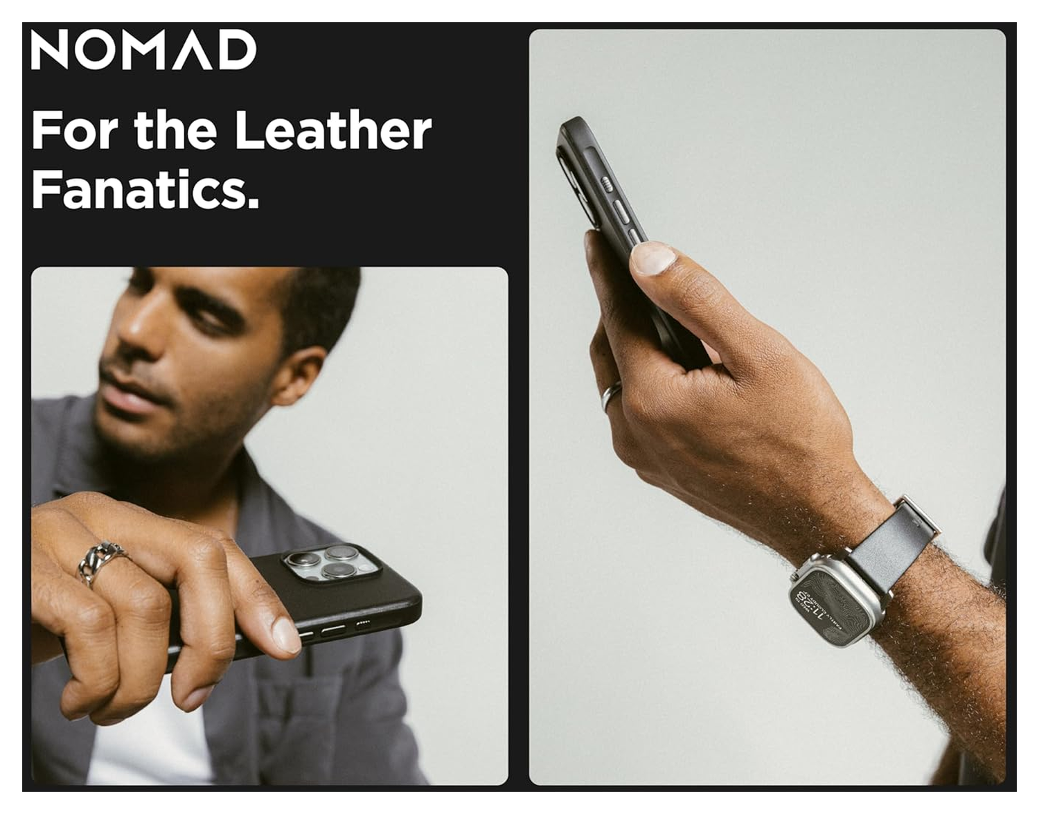 Nomad Apple iPhone 16 Pro Max Hoesje Modern Leather MagSafe Case Horween Zwart afbeelding 6