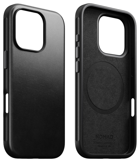 Nomad Apple iPhone 16 Pro Max Hoesje Modern Leather MagSafe Case Horween Zwart afbeelding 1