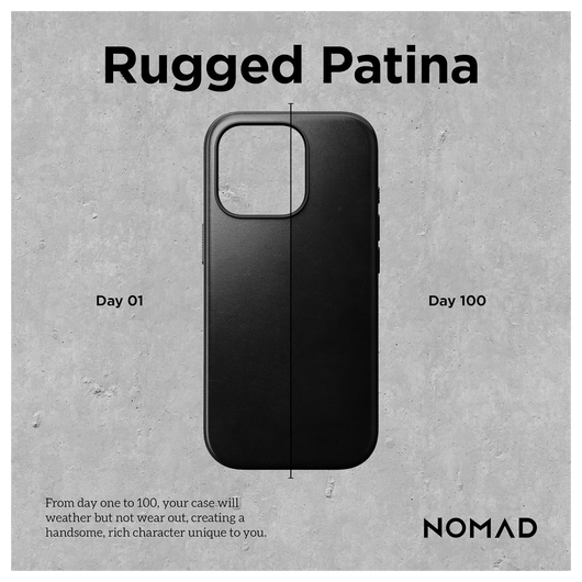 Nomad Apple iPhone 16 Pro Max Hoesje Modern Leather MagSafe Case Horween Zwart afbeelding 2