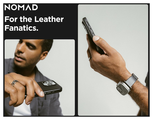 Nomad Apple iPhone 16 Pro Max Hoesje Modern Leather MagSafe Case Horween Zwart afbeelding 6