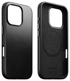 Nomad Apple iPhone 16 Pro Max Hoesje Modern Leather MagSafe Case Horween Zwart