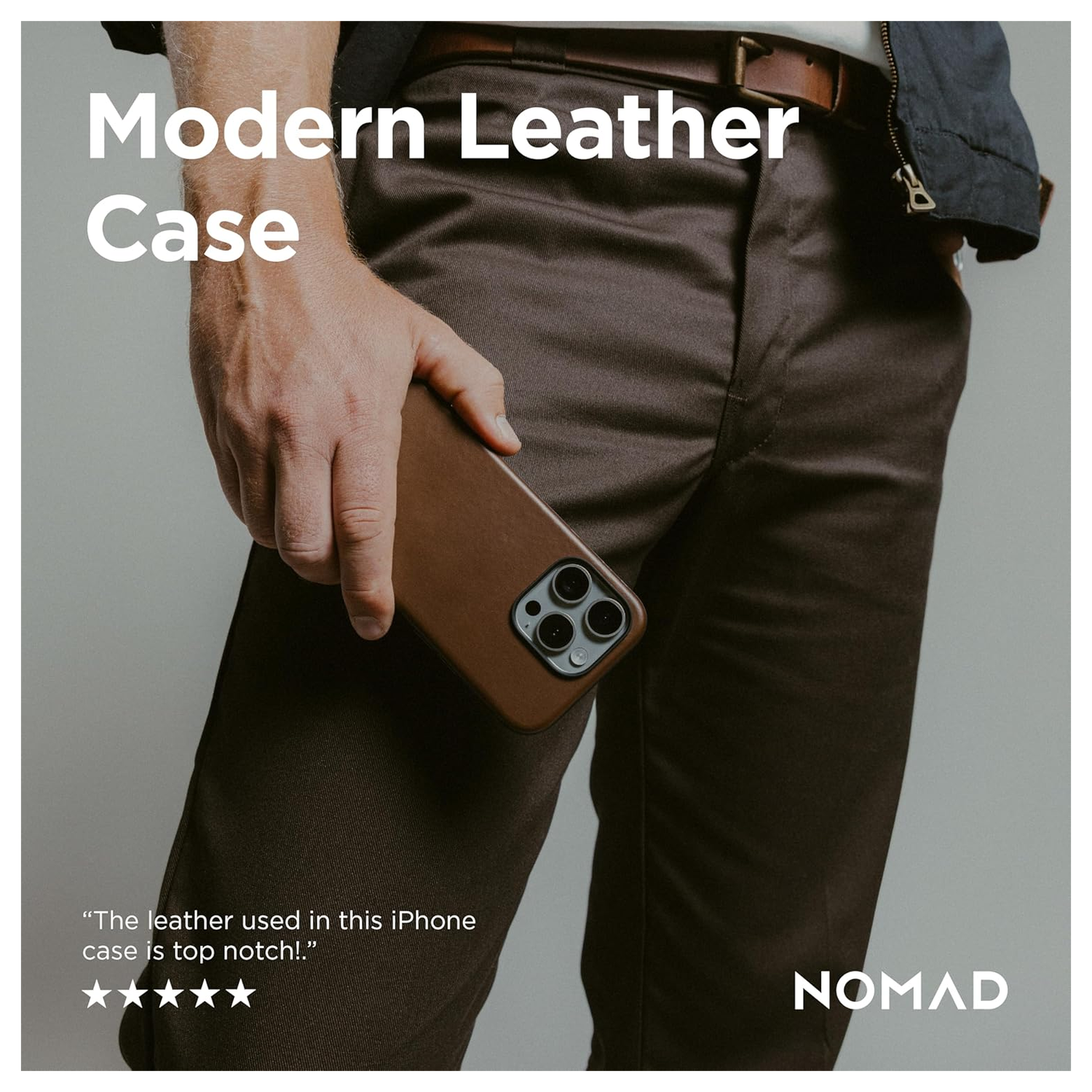Nomad Apple iPhone 16 Pro Max Hoesje Modern Leather MagSafe Case Horween Bruin afbeelding 8
