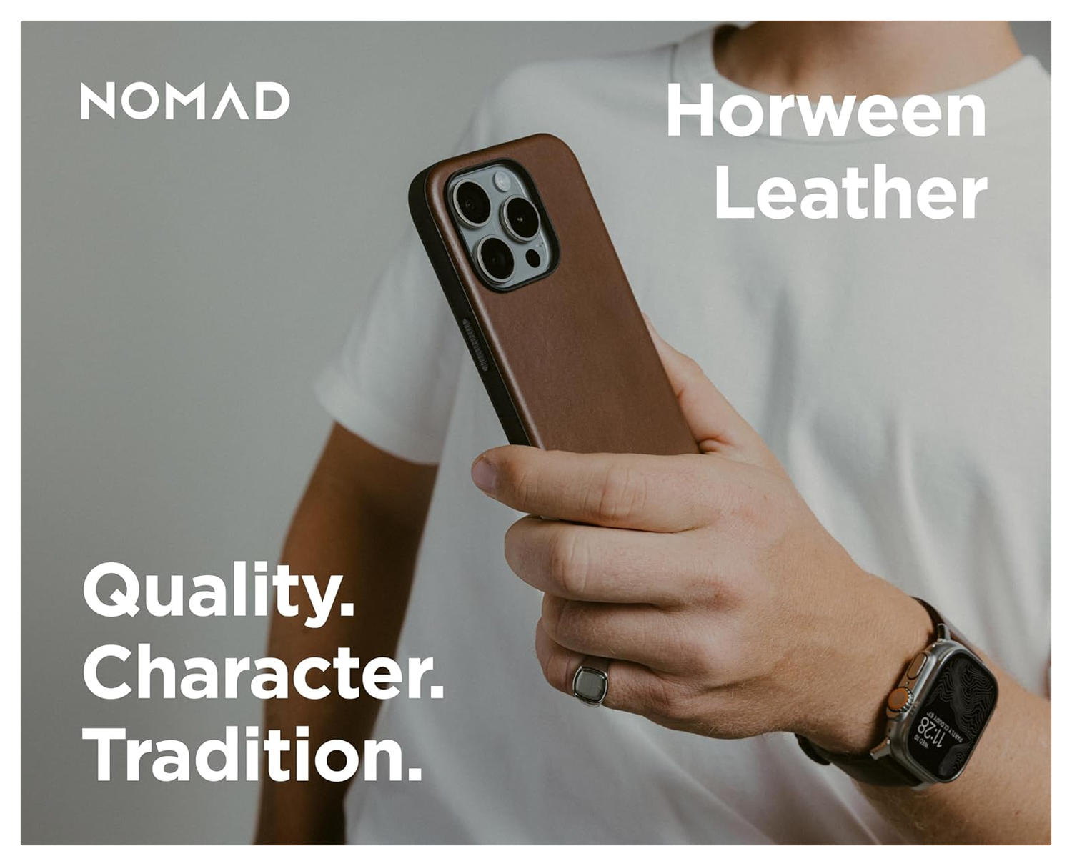 Nomad Apple iPhone 16 Pro Max Hoesje Modern Leather MagSafe Case Horween Bruin afbeelding 9