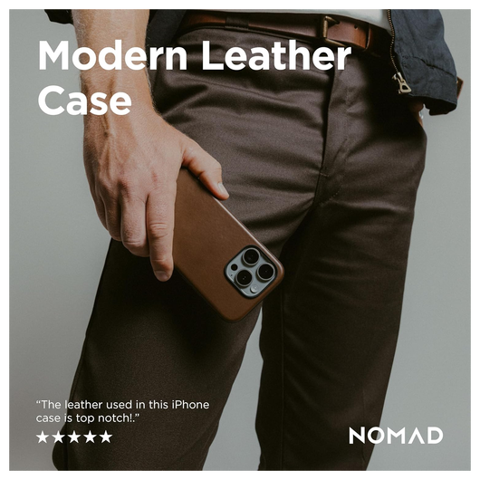 Nomad Apple iPhone 16 Pro Max Hoesje Modern Leather MagSafe Case Horween Bruin afbeelding 8