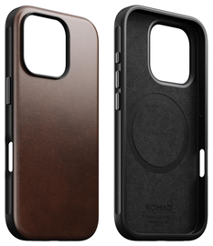 Nomad Apple iPhone 16 Pro Max Hoesje Modern Leather MagSafe Case Horween Bruin afbeelding