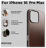 Nomad Apple iPhone 16 Pro Max Hoesje Modern Leather MagSafe Case Horween Bruin afbeelding 3