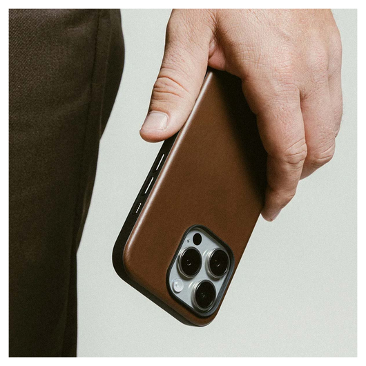 Nomad Apple iPhone 16 Pro Hoesje Modern Leather MagSafe Case Horween afbeelding 4