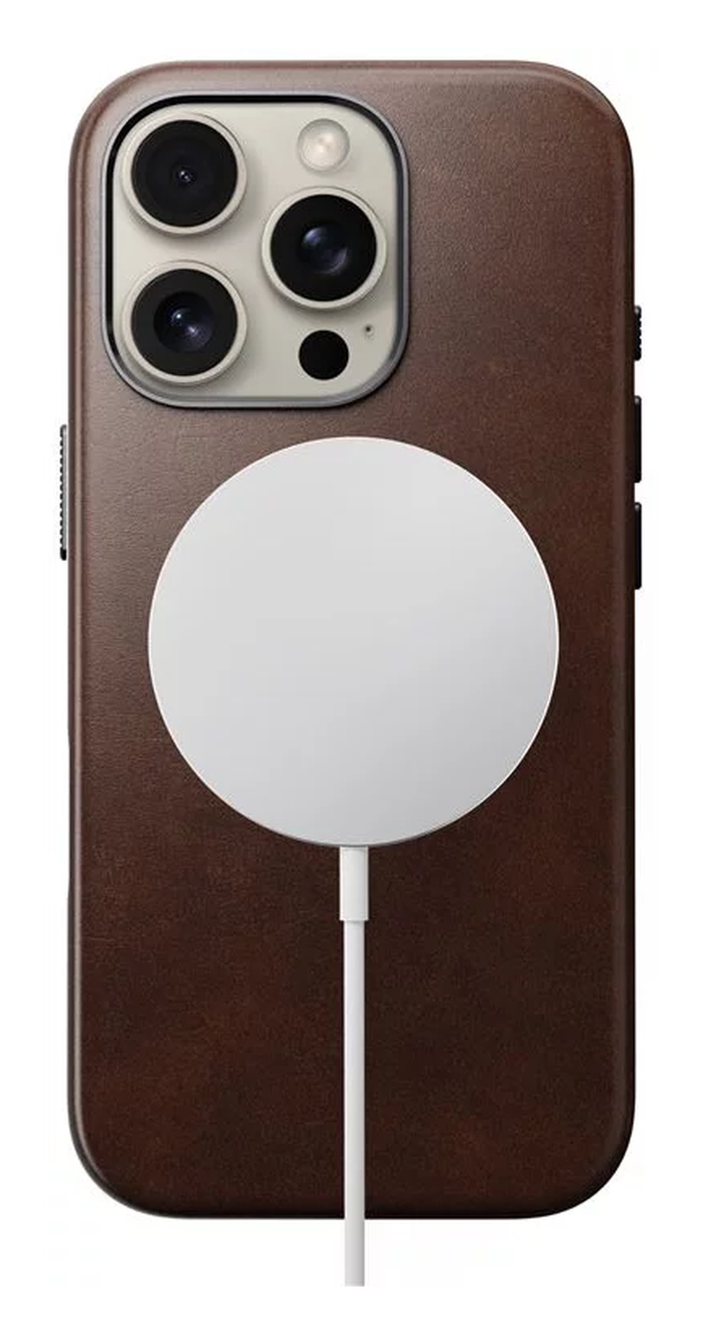 Nomad Traditional Leather iPhone 16 Pro Hoesje Leer MagSafe Horween Bruin afbeelding 1