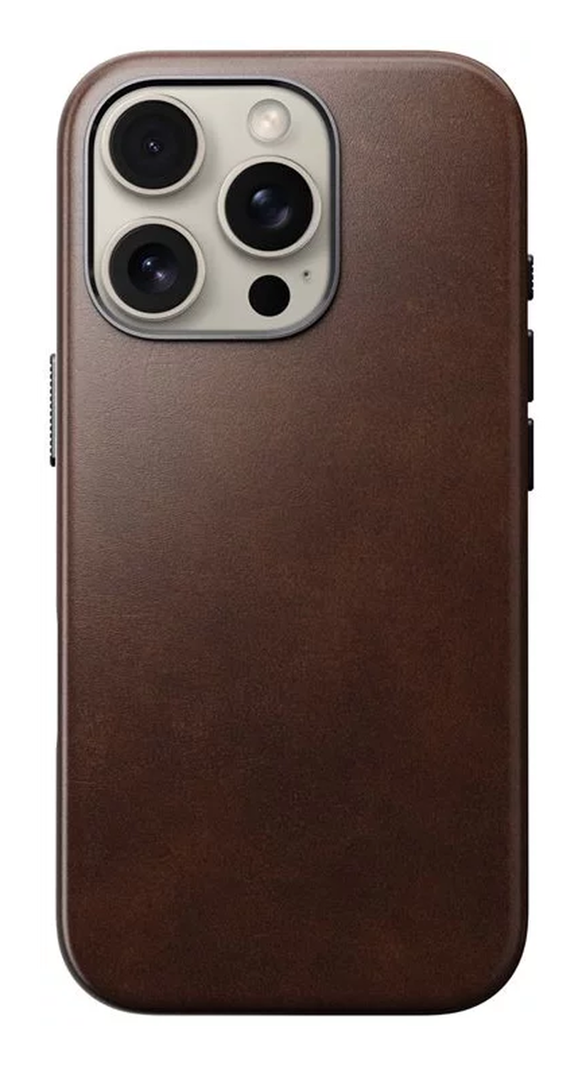 Nomad Traditional Leather iPhone 16 Pro Hoesje Leer MagSafe Horween Bruin afbeelding 2