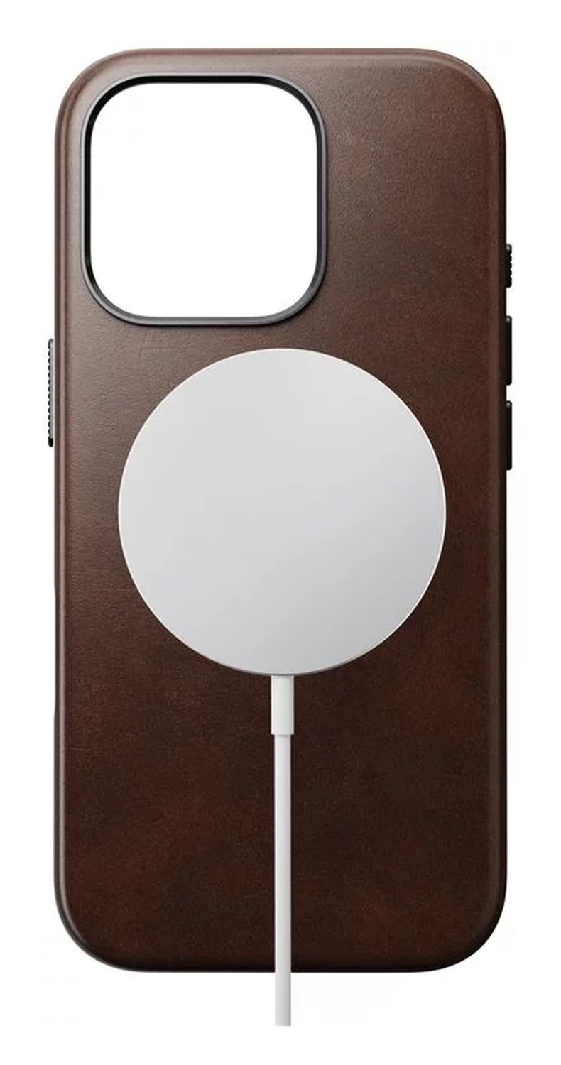 Nomad Traditional Leather iPhone 16 Pro Hoesje Leer MagSafe Horween Bruin afbeelding 6