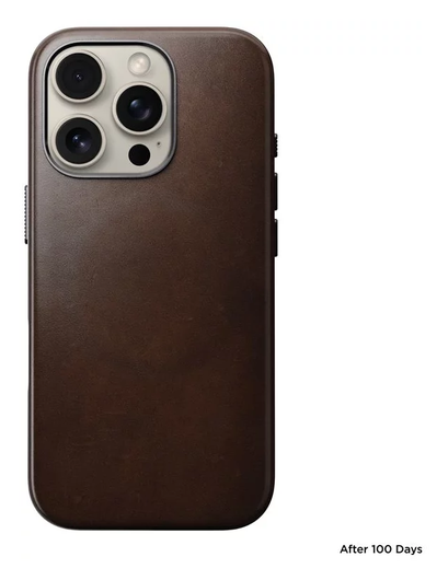 Nomad Traditional Leather iPhone 16 Pro Hoesje Leer MagSafe Horween Bruin afbeelding 10