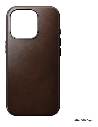 Nomad Traditional Leather iPhone 16 Pro Hoesje Leer MagSafe Horween Bruin afbeelding 3