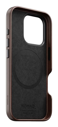 Nomad Traditional Leather iPhone 16 Pro Hoesje Leer MagSafe Horween Bruin afbeelding 8