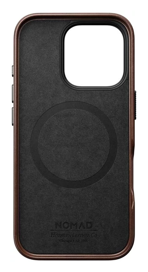 Nomad Traditional Leather iPhone 16 Pro Hoesje Leer MagSafe Horween Bruin afbeelding 9