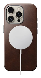 Nomad Traditional Leather iPhone 16 Pro Hoesje Leer MagSafe Horween Bruin