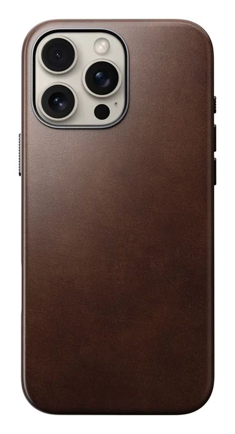 Nomad Traditional Leather iPhone 16 Pro Max Hoesje Leer MagSafe Horween Bruin afbeelding 2
