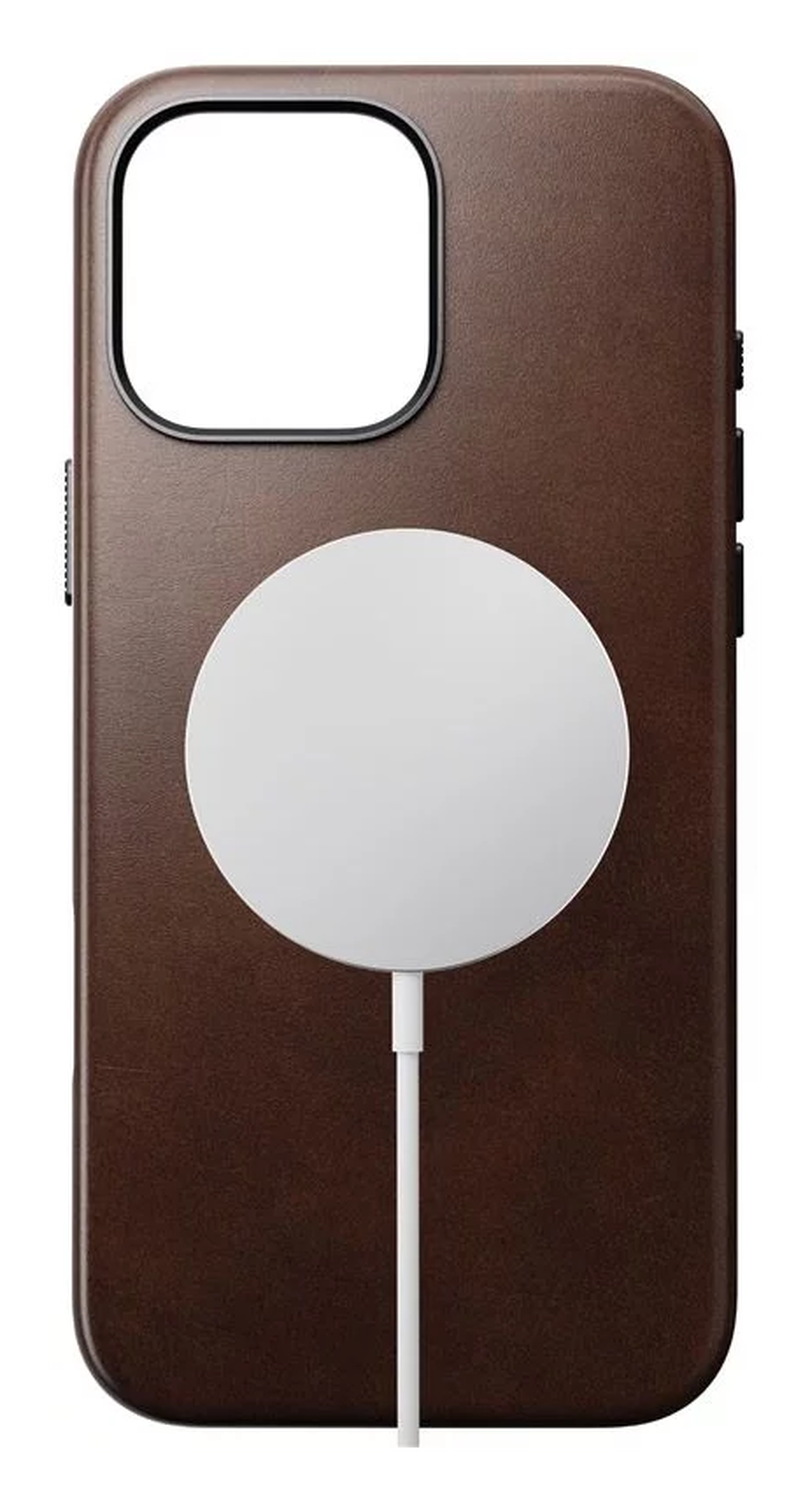 Nomad Traditional Leather iPhone 16 Pro Max Hoesje Leer MagSafe Horween Bruin afbeelding 6