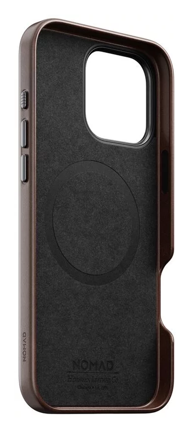 Nomad Traditional Leather iPhone 16 Pro Max Hoesje Leer MagSafe Horween Bruin afbeelding 8