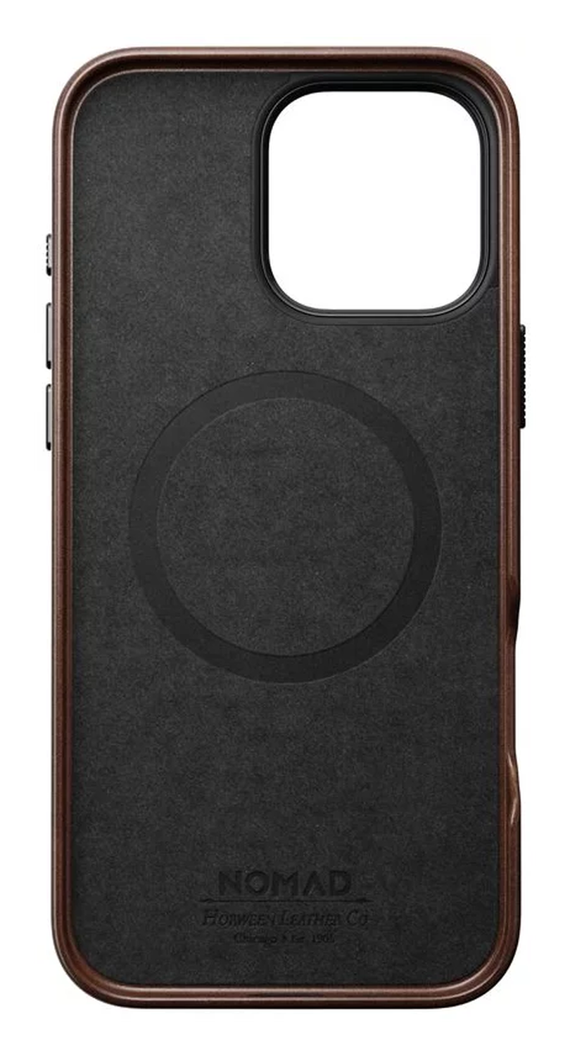 Nomad Traditional Leather iPhone 16 Pro Max Hoesje Leer MagSafe Horween Bruin afbeelding 9