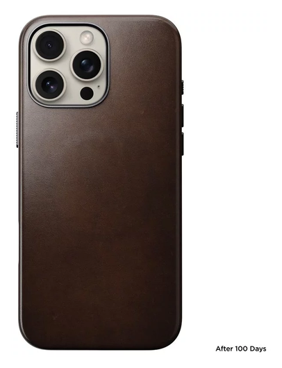 Nomad Traditional Leather iPhone 16 Pro Max Hoesje Leer MagSafe Horween Bruin afbeelding 10
