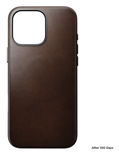 Nomad Traditional Leather iPhone 16 Pro Max Hoesje Leer MagSafe Horween Bruin afbeelding 3