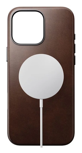 Nomad Traditional Leather iPhone 16 Pro Max Hoesje Leer MagSafe Horween Bruin afbeelding 6