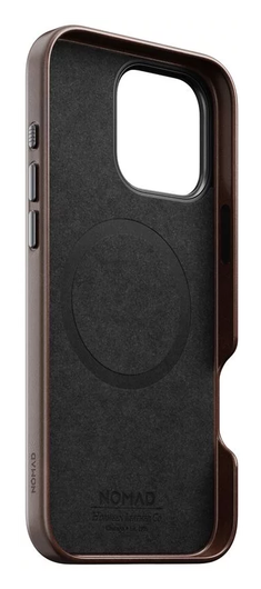 Nomad Traditional Leather iPhone 16 Pro Max Hoesje Leer MagSafe Horween Bruin afbeelding 8