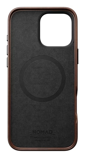 Nomad Traditional Leather iPhone 16 Pro Max Hoesje Leer MagSafe Horween Bruin afbeelding 9