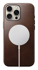 Nomad Traditional Leather iPhone 16 Pro Max Hoesje Leer MagSafe Horween Bruin