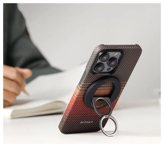 PITAKA MagEZ Grip 3 MagSafe Ring Houder Opvouwbare Standaard Sunset afbeelding 4