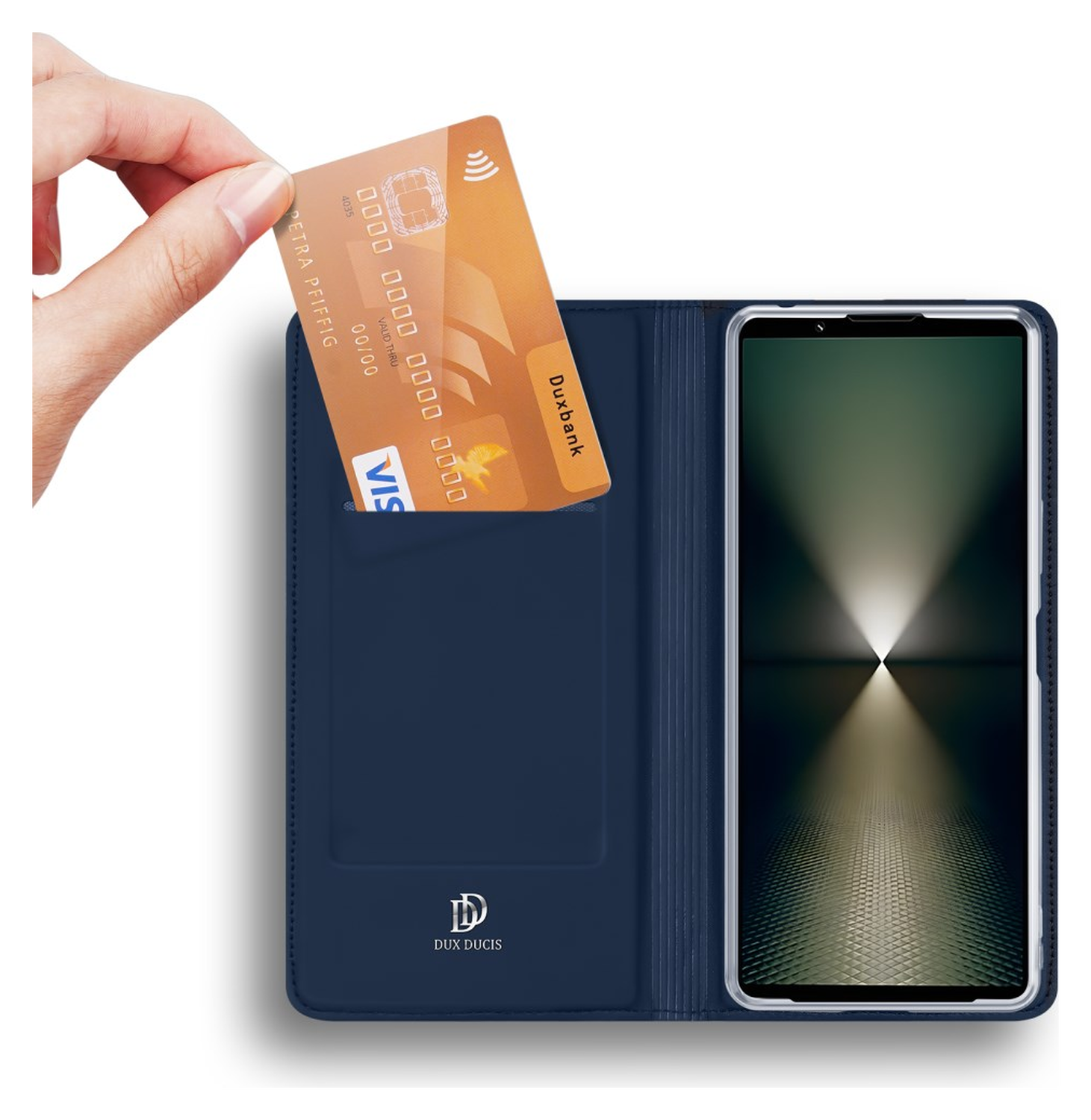 Dux Ducis Skin Pro Sony Xperia 1 VII Hoesje Portemonnee Book Case Blauw afbeelding 2