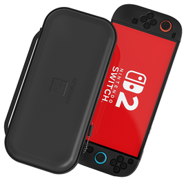 Dux Ducis Nintendo Switch 2 Hoesje met Game Card Organizer Opberghoes Zwart/Wit afbeelding