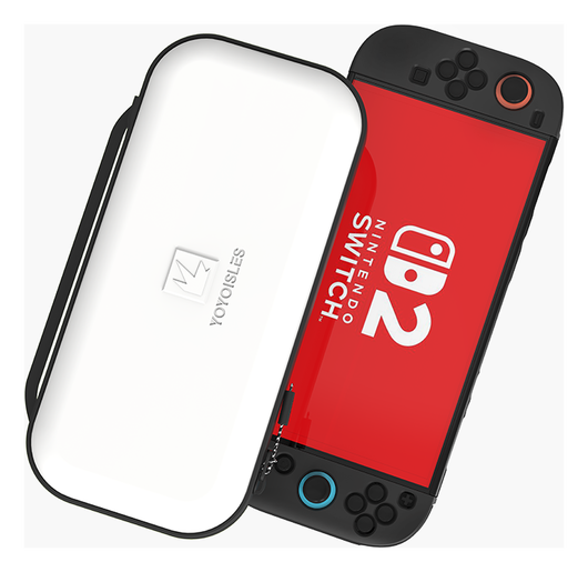 Dux Ducis Nintendo Switch 2 Hoesje met Game Card Organizer Opberghoes Wit/Zwart afbeelding 1